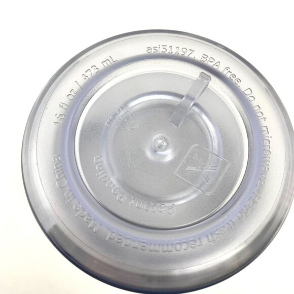 CDA Logo GEO 16 Oz Double Wall Clear Acrylic Tumbler Sip Straw Opening Hot Cold - Picture 10 of 10